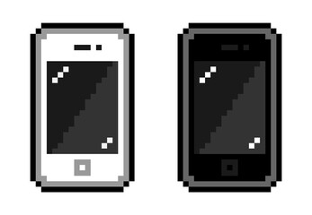 スマートフォン ドット絵 iPhone風 8bit (.PNG)