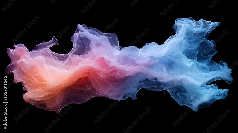 Poster a captivating display of colorful fluid dynamics an ethereal blend of warm and cool hues in a striki