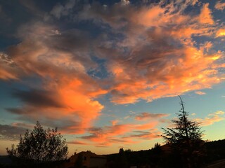 Obraz premium sunset couleurs ciel coucher de soleil nuages