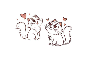 cute Persian cat cartoon great vector.eps