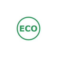 Eco circle icon isolated on transparent background