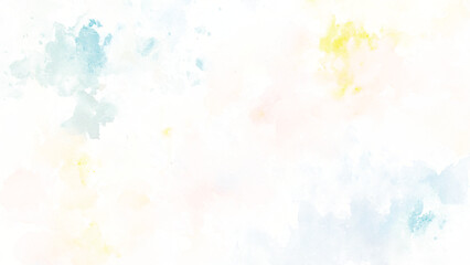 Sky blue watercolor illustration paint on paper textured canvas element. painting soft blue textured on wet white paper, Light sky blue brush painted watercolor background.