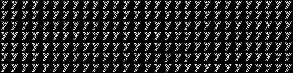 collection abstract letter Y logo design. modern logotype Y design with white color. vector illustration