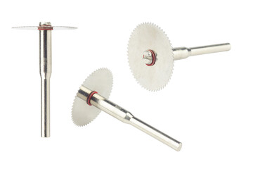 set ofsaw blade for hand engraver isolated from background