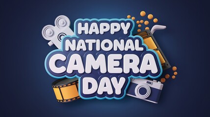 3D Graphic Design Celebrating National Camera Day