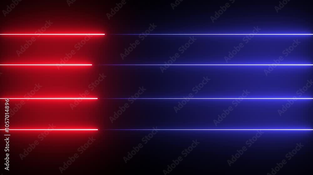 Poster abstract glowing rainbow colour neon lines motion background. neon lights blinking lines moving anim