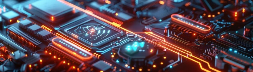 Illustrate a visually striking CG 3D representation of a state-of-the-art HR tech expo