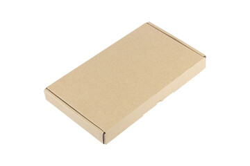 cardboard box for parcel, gift box isolated from background