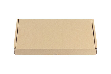 cardboard box for parcel, gift box isolated from background