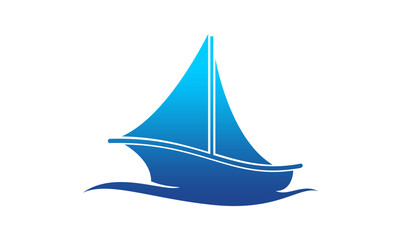 Sailboat on the sea illustration design vector