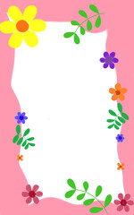 frame with flowers