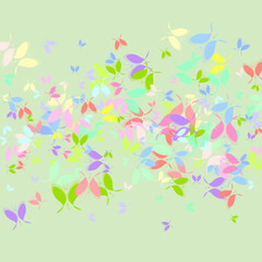 Flock of silhouette black butterflies on white background. Vector Hands with flying up color butterflies . 