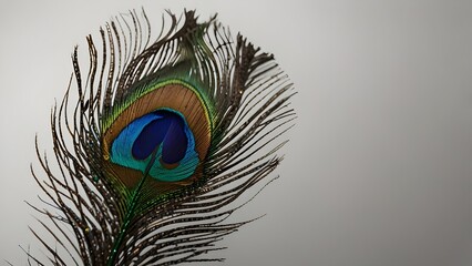 Fototapeta premium peacock feather close up