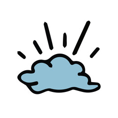 Cloud icon isolated on white background. Vector illustration.