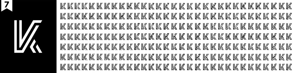 collection abstract letter K logo design. modern logotype K design with black color. vector illustration