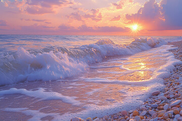 sunset over the sea