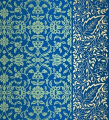 wedding card design, traditional paisley floral pattern , royal India	