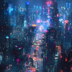 Fototapeta premium Tech savvy city