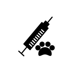 animal injection icon flat line symbol set.
