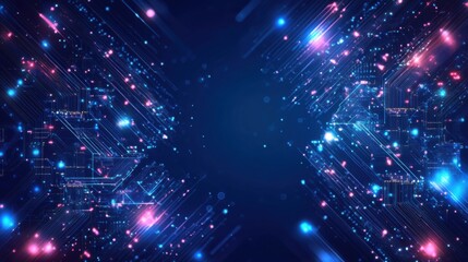 Fototapeta premium A realistic banner with a sleek dark blue background,