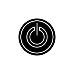 Car ignition icon flat line symbol set.