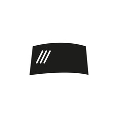 Car windscreen icon flat line symbol set.