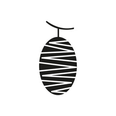 Cocoon icon flat line symbol set.