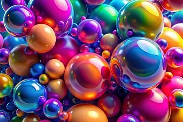 Colorful Metaballs Animation Background in Ultra HD 4K - Morphing Liquid Blobs with Copy Space for Dynamic Visuals