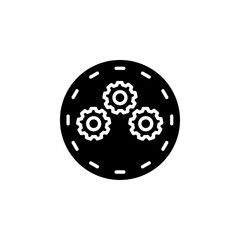 Function icon flat line symbol set.