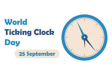 Flat vector illustration world watch day. Autumn holiday banner.