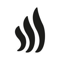 Smoke steam silhouette icon flat line symbol set.