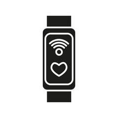 Obraz premium Smartband icon flat line symbol set.