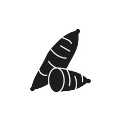Sweet potato icon flat line symbol set.