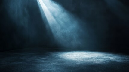 spotlight on the stage in dark room