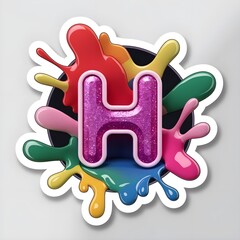 Obraz premium A mesmerizing rendering illustration of masterpiece cute letter H