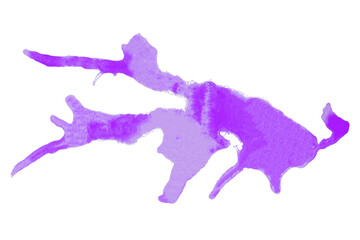 Purple splash stains set on transparent background.
