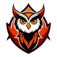 owl in the form of heart