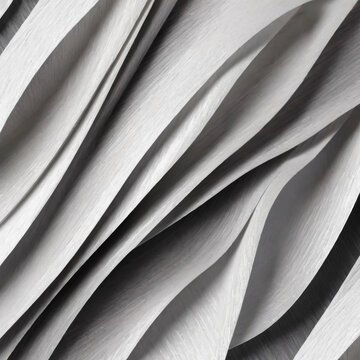 Fototapeta Close-up of abstract wave-like patterns formed by light and shadow on a textured surface. The interplay of lines creates a sense of movement and depth