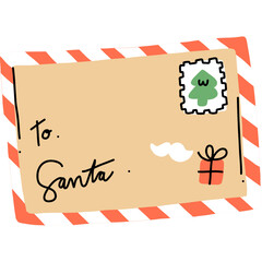 Fototapeta premium Letter to Santa for Christmas