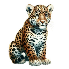 Obraz premium Leopard Illustration on Transparent background