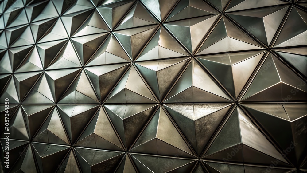 Poster dark black geometric triangular background in 3d render for modern design projects
