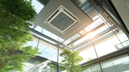 Modern ERV system integrated with HVAC, ideal for sustainable indoor climate control