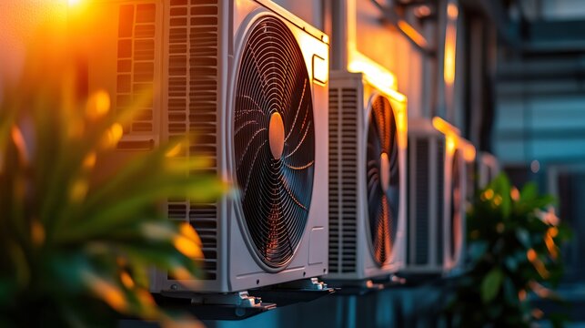 Routine maintenance of an air conditioner in an office setting, ensuring optimal performance