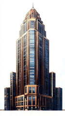 Looking Up modern high-rise office buildings, Economics, banking, business and finance concept. A fragment of a modern office building
