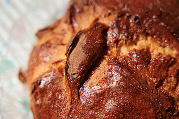 dettagli, macro, primo piano, dolce, tradizionale, città, trieste, nord, est, italia, triestino, zucchero, pane, al forno, cucinato, cotto, pronto, alimento, dessert, colazione, pasti, marrone, dolci,