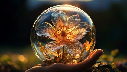 Time Passage: Explore how the glass flower has remained unchanged while everything outside changes with time.