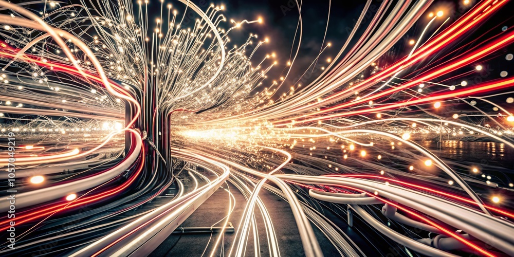 Poster dynamic dimensions of technological progress: circuitry and light explosion