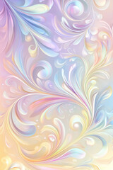Pastel Ornament with Artistic Swirly Decorations