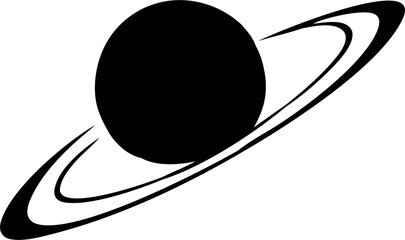 saturn icon on white background. flat style. galaxy space sign. planet symbol. planet saturn with planetary ring system. © Chathurika