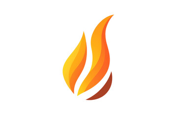 Stylized flame design in vibrant colors with a modern look, ideal for creative projects and branding.